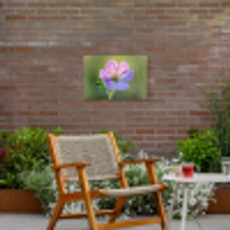 Bloem - Close up - Paars Tuinposter op houten frame 2 cm dik klein -sfeer3