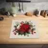 Kerststuk - Poinsettia - Dennenappels - Rood Inductie beschermer vinyl 3mm middel -sfeer5