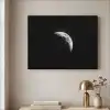 Maan - Hemel - Zwart - Schaduw Textielframe zwart klein -sfeer2
