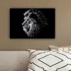 Zwart Wit - Leeuw - Kop - Dieren canvas 2cm klein -sfeer3