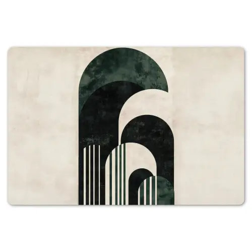 Bogen - Donkergroen - Lijnen Placemat vinyl groot -zzsfeer1_Kitchenyeah-website