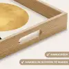 Bergsilhouetten - Gouden cirkel - Beige Dienblad Rechthoek middel -USP_HandgreepNL