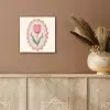 Tulp - Lijst - Ovaal - Illustratie aluminium wit klein -sfeer4