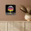 Maan - Geel - Roze - Zwart plexiglas 5mm klein -sfeer5