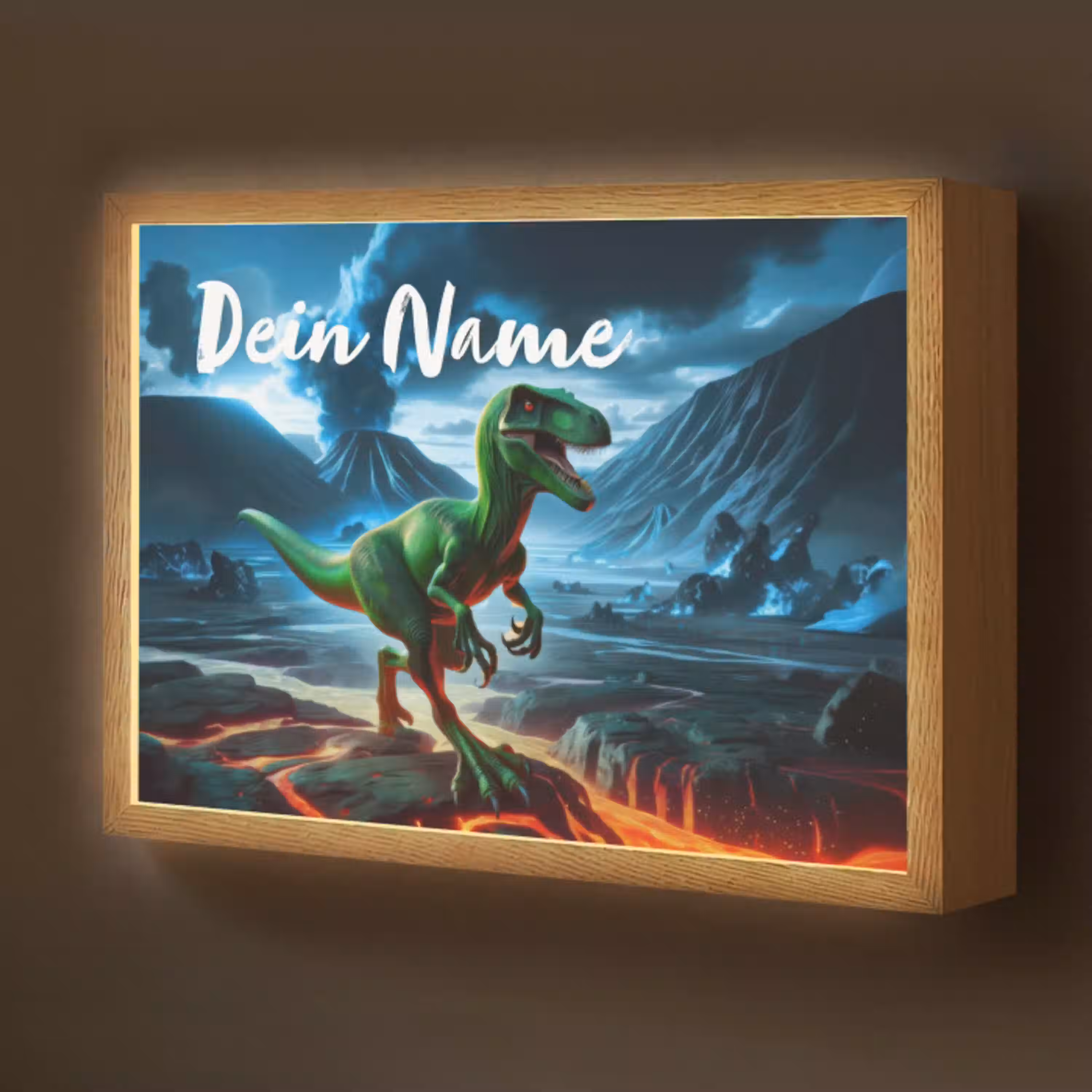 Dino - Lava - Groen - Jongens Light Box met batterij (Wandlamp kind) middel -z3d_website