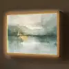 Groen - Modern - Abstract - Goud Light Box met batterij (Wandlamp) middel -z3d_website