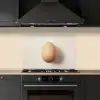 Ei - Beige - Ovaal - Egaal keuken achterwand spatscherm klein -sfeer1