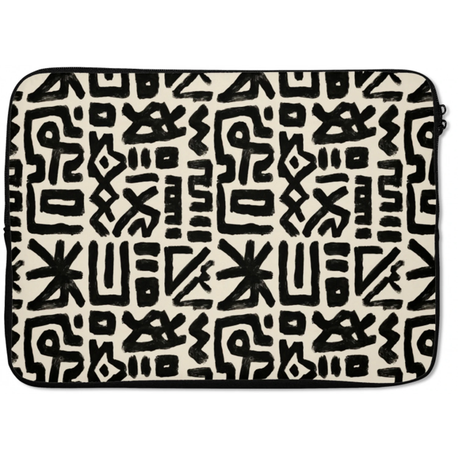 Geometrisch - Figuren - Zwart laptophoes neopreen klein 279 -zkaufland3dotto