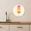 Waterijsje - Retro - Stokje - Roze KitchenYeah - Keuken - Wandcirkel Forex klein -sfeer3