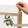 Schildpad - Waterverf - Kleuren - Dieren - Meisjes - Jongens Light Box met kabel (Kinderlampje) klein -USP_websiteprintNL