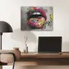 Lippen - Graffiti - Expressief PET vilt klein -sfeer5