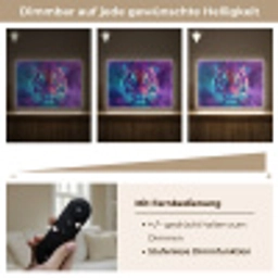 Tijger - Kleurrijk - Rook - Dieren Light Box met batterij (Wandlamp) middel -USP_dimbaarDE