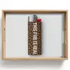 Aansteker - Quote - Panterprint Dienblad Rechthoek middel -z3d_shopping