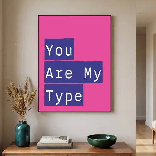 Valentijn - Tekst - Love Textielframe zwart klein -sfeer1