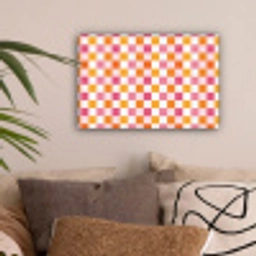 Patroon - Vierkant - Roze canvas 2cm klein 34 -sfeer1