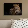 Wilde dieren - Panter - Portret - Zwart - Dieren canvas 2cm klein -sfeer3