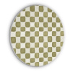 Schaak - Patroon - Groen Akoestische PET Vilt - Rond klein 838 -3d