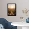 Wijngaard - Zonsondergang - Landschap fotolijst zwart zonder passe partout klein -sfeer4
