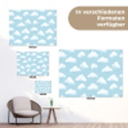 Wolken - Illustratie - Blauw tuinposter los doek klein 239 -Xsfeer9_DE