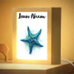 Zeester - Blauw - Spetters Light Box met kabel (Kinderlampje) klein -zzzz_3d_website