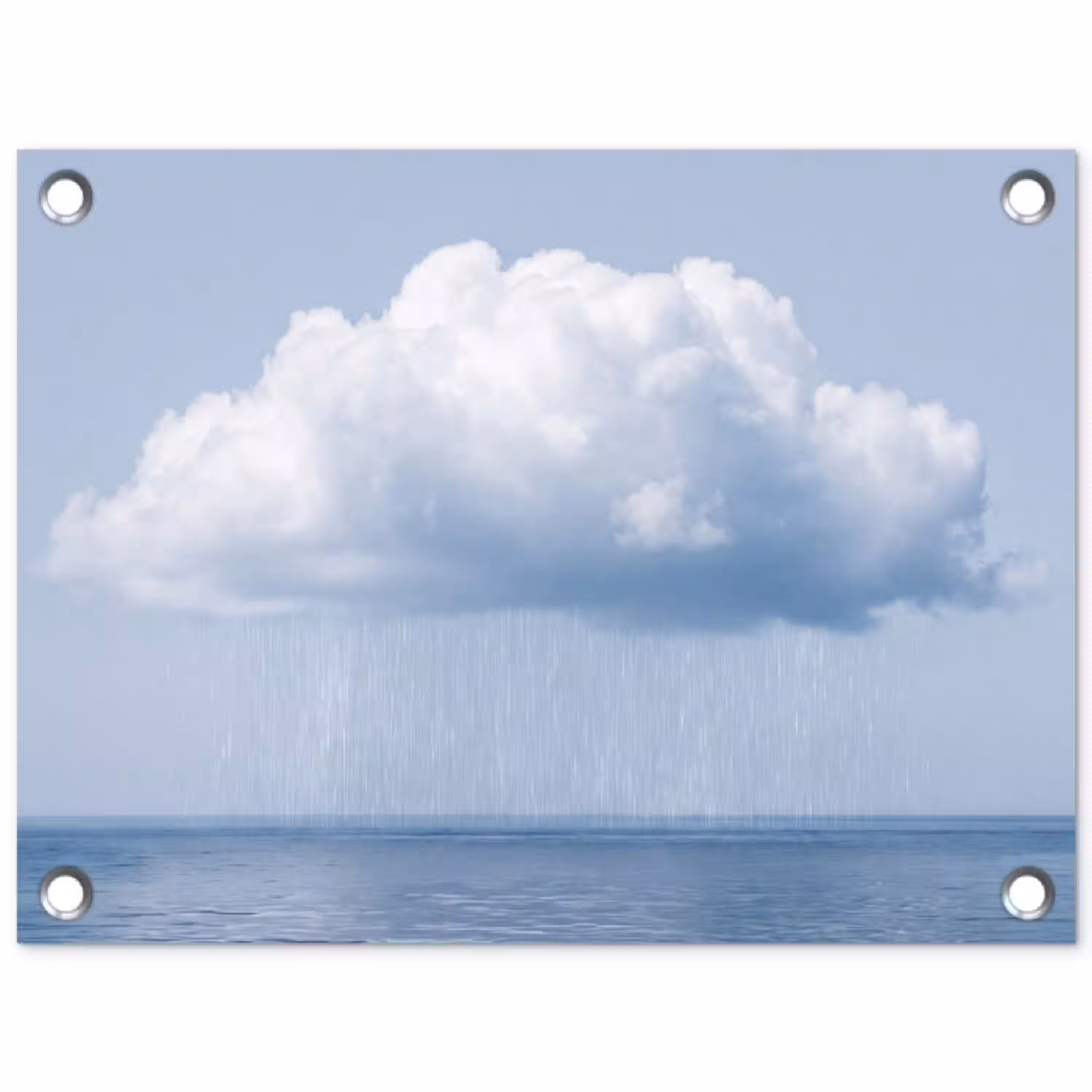 Wolk - Regen - Natuur tuinposter los doek klein -3d
