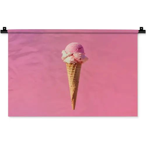 Hoorntje - Schepijs - Roze Wandkleed katoen klein -zz3d