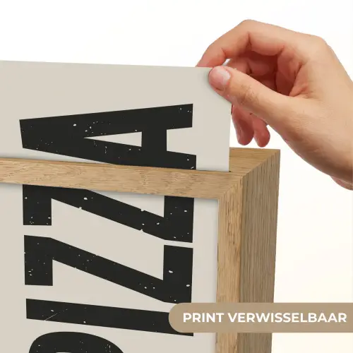 Pizza - Decoratie - Japandi - Vintage Light Box met kabel (Wandlamp) klein -USP_websiteprintNL