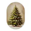 Kerst - Sfeer - Groen Wandcirkel Ovaal Forex klein -3d