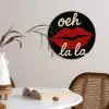 Lip - Rood - Quote Wandcirkel kunststof plaat 5mm dik klein -sfeer4