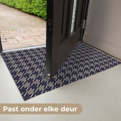 Plaid - Patroon - Ruit - Blauw Deurmat klein 898 -USP_NL