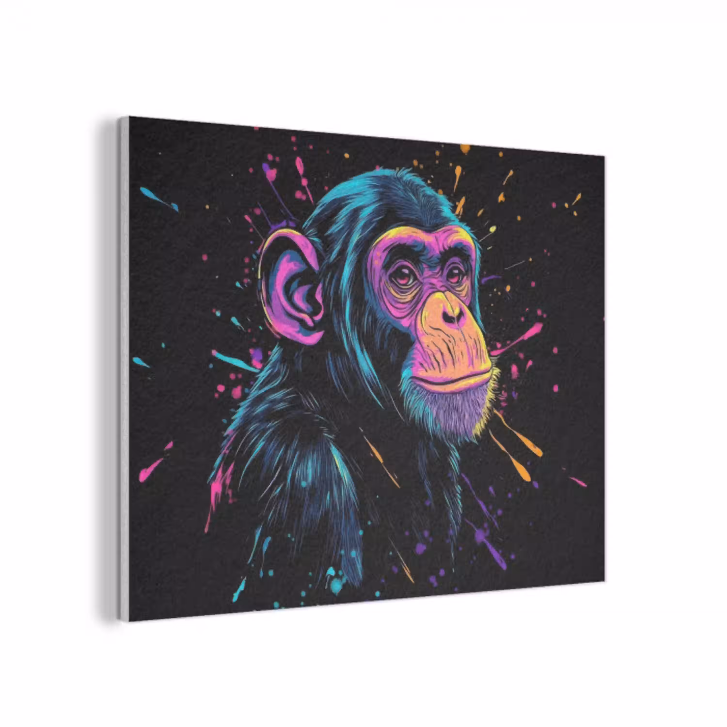 Aap - Verf - Neon - Kleur PET vilt klein -3d