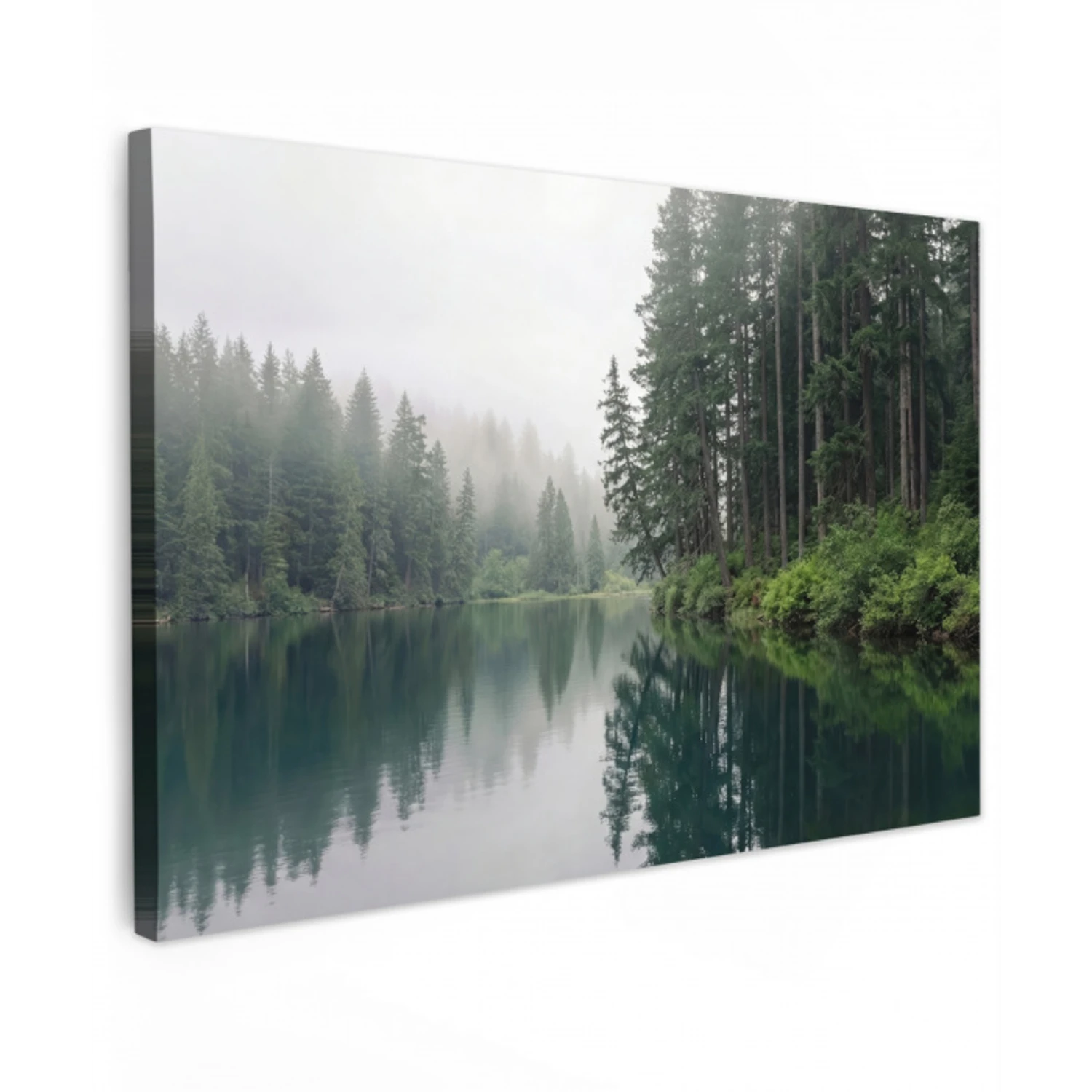 Bergen - Meer - Bos Tuinposter op houten frame 2 cm dik klein -3d