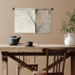 Wabi sabi - Plant - Beige Wandkleed katoen klein -sfeer6