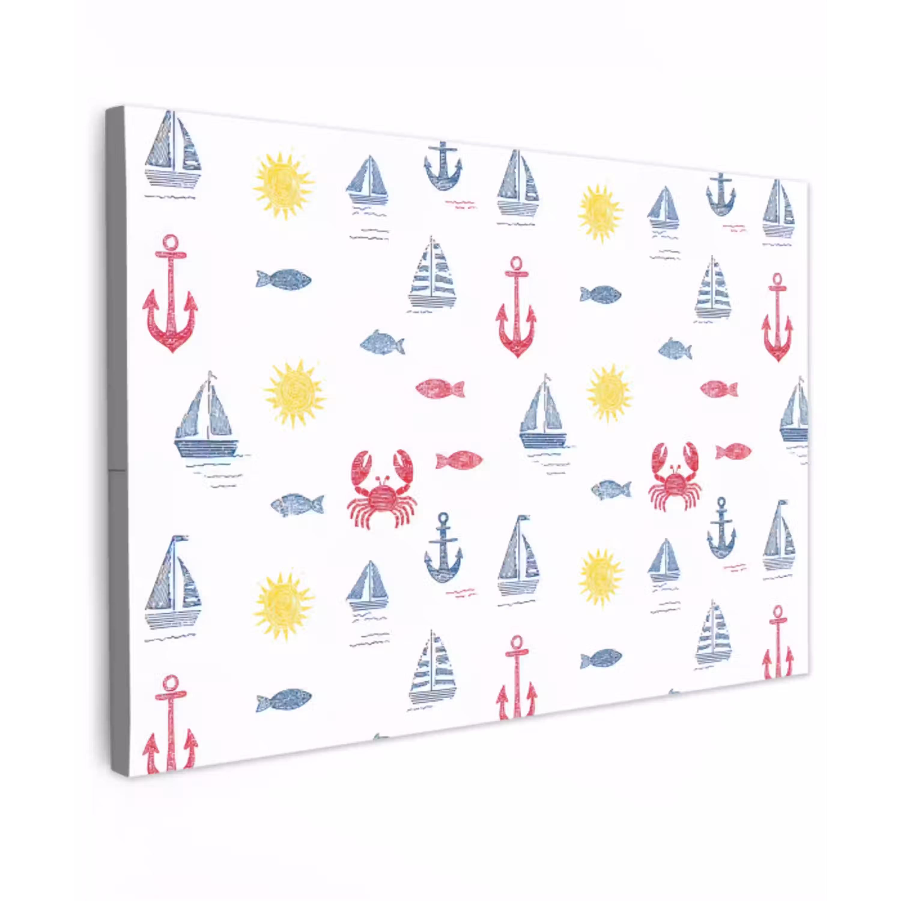 Nautisch - Illustraties - Kleurrijk canvas 2cm klein 34 -z3d
