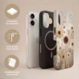 Wilde bloemen - Botanisch - Vintage - Natuur - Rustiek Toughcase MagSafe Apple iPhone 17 klein -USP_Lagen_DE