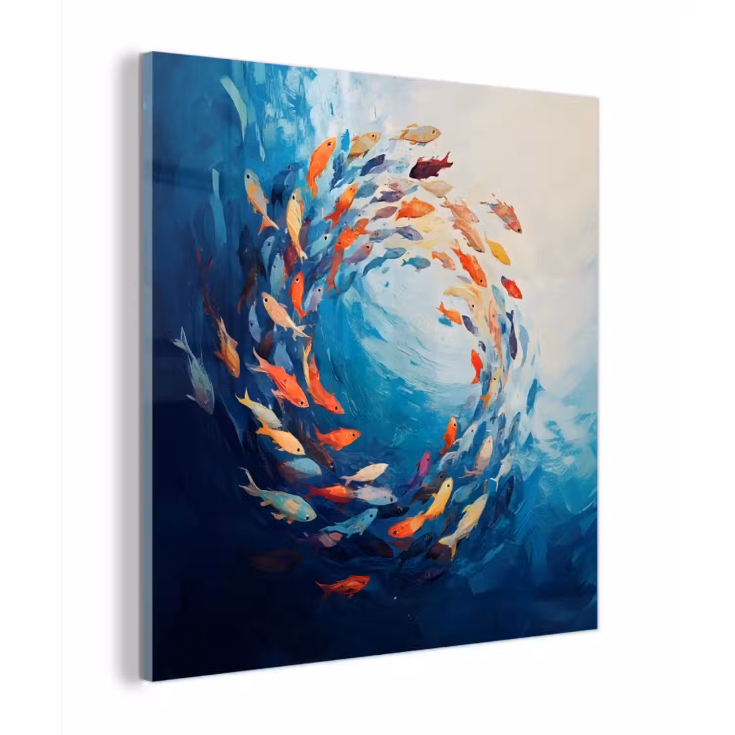 Glas schilderij - Zee - Vissen - Kleurrijk - Dynamisch
