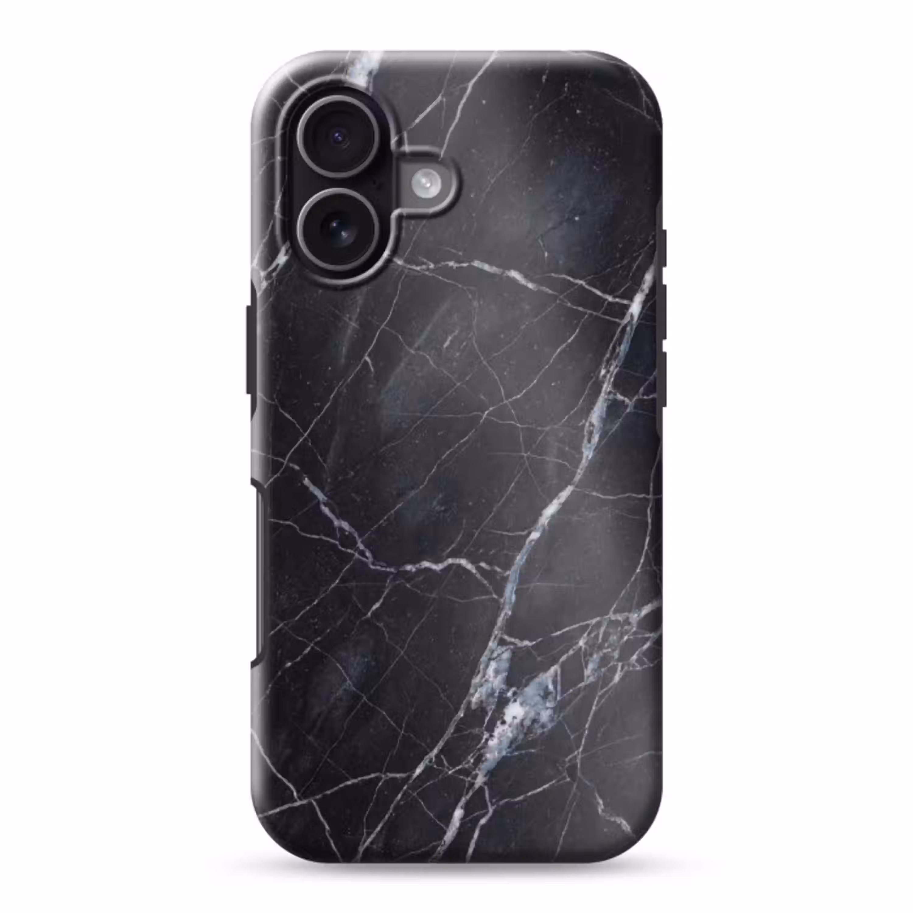 Marmer - Patroon - Modern - Zwart - Wit Toughcase MagSafe Apple iPhone 17 klein -3d