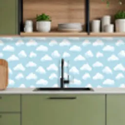 Wolken - Illustratie - Blauw keuken achterwand 2 middel 871 -sfeer3