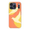 Vogels - Cirkels - Geel Telefoonhoesje iPhone 17 Pro klein -3d