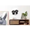 Honden - Bivakmuts - Zwart - wit Wandcirkel aluminium klein -kantoor