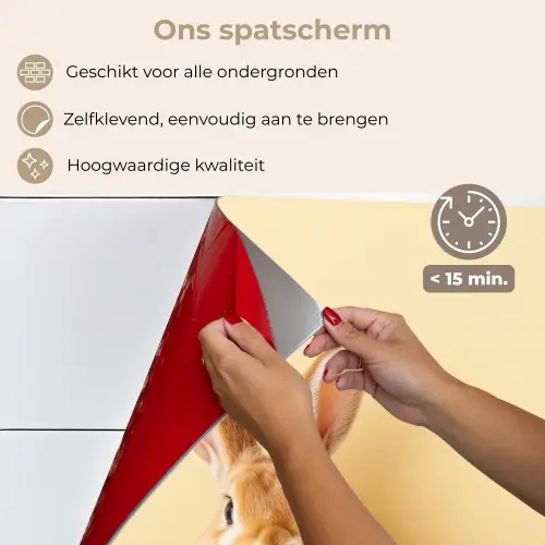 Eieren -  Konijn - Pasteltinten keuken achterwand spatscherm klein -spatscherm_NL