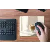 Mok - Latte - Minimalistisch - Schaduw muismat rubber klein -toetsenbord