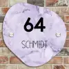 Paars marmer - Modern Naambord Organisch middel -sfeer10