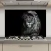 Leeuw - Ogen - Oranje - Zwart wit - Dieren - Portret keuken achterwand spatscherm klein -3d_website