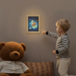 Raket - Ruimte - Planeten - Kinderen - Jongen Light Box met kabel klein -sfeer4a_kind