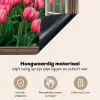 Doorkijk - Tulpen - Bloemen - Molen - Raam Inductie beschemer met haakjes klein -ky-onderkant-nl