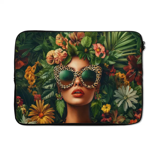 Laptophoes Vrouw - Panterprint - Jungle - Natuur - Luxe
