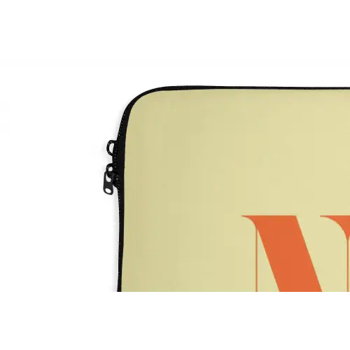 Nice - Oranje - Geel - Minimalistisch laptophoes neopreen klein -detail