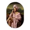 Mona - Klassiek - Roze Wandcirkel Ovaal Forex klein -3d