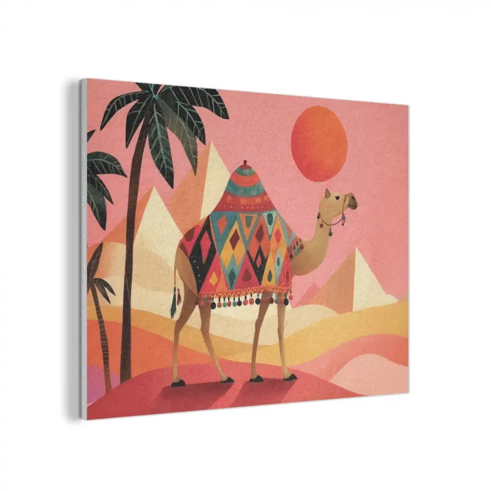 Kameel - Pyramides - Rode zon PET vilt klein -3d